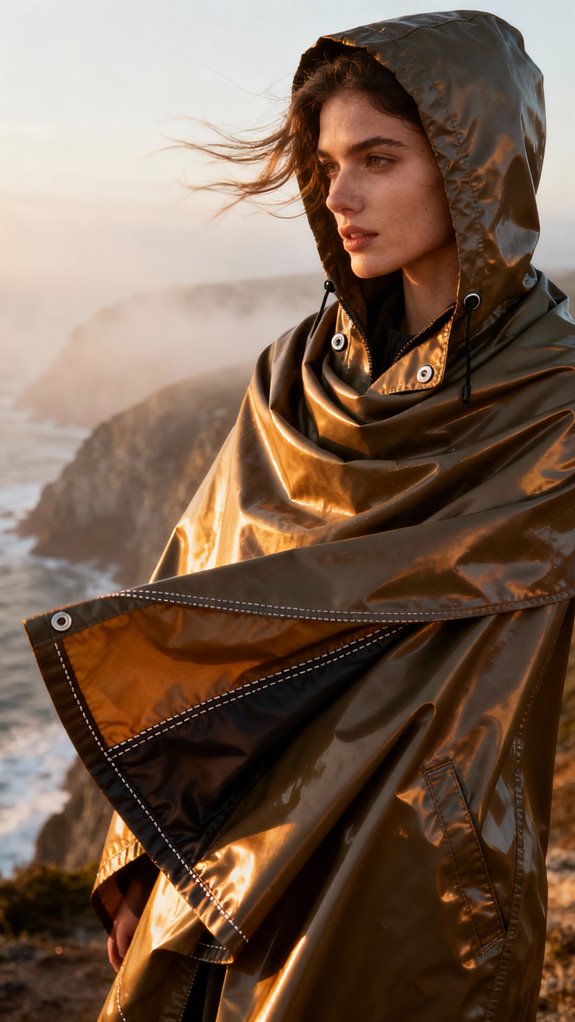 waterproof fabric rain poncho