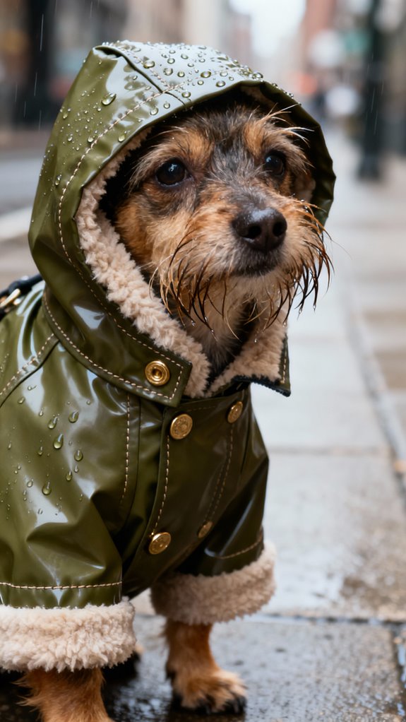 waterproof fleece lined dog coat