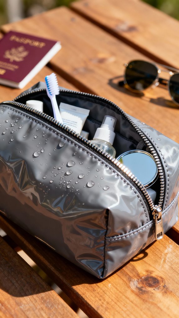 waterproof laminated toiletry bag