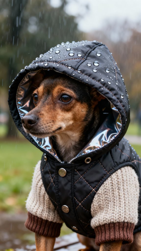 weatherproof dog coat construction