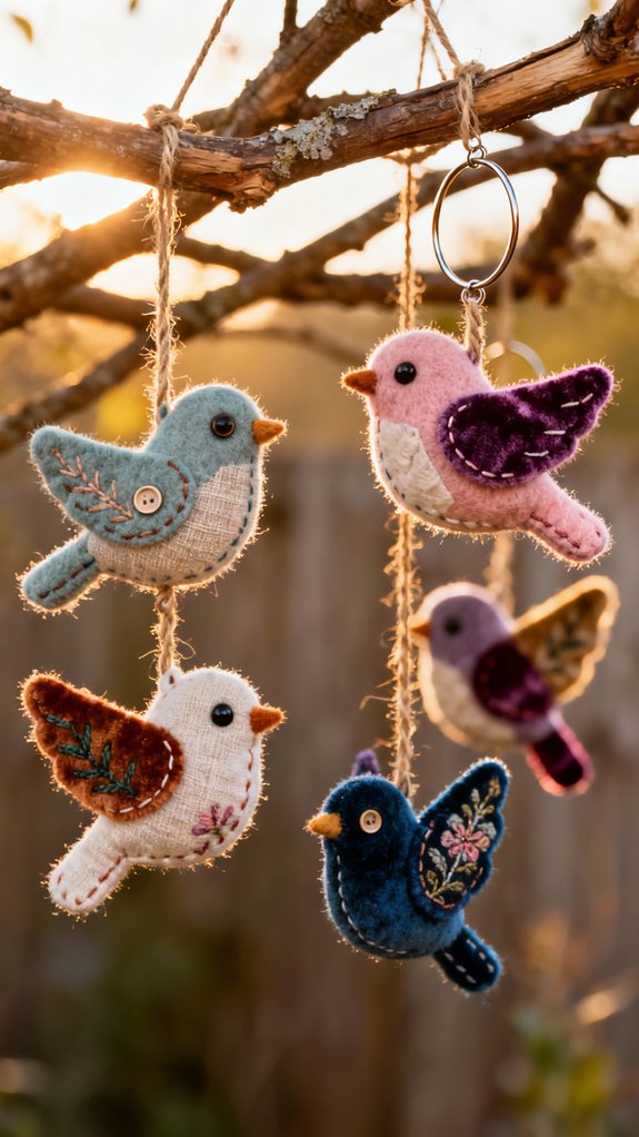 whimsical bird mobile creation