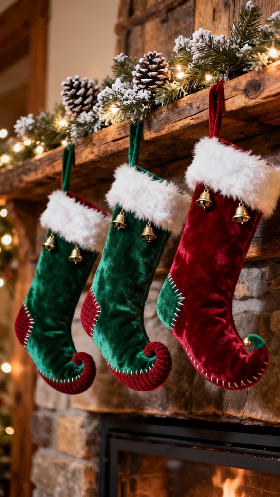 whimsical elf boot stockings