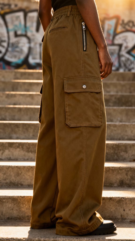 wide leg cargo pants tutorial