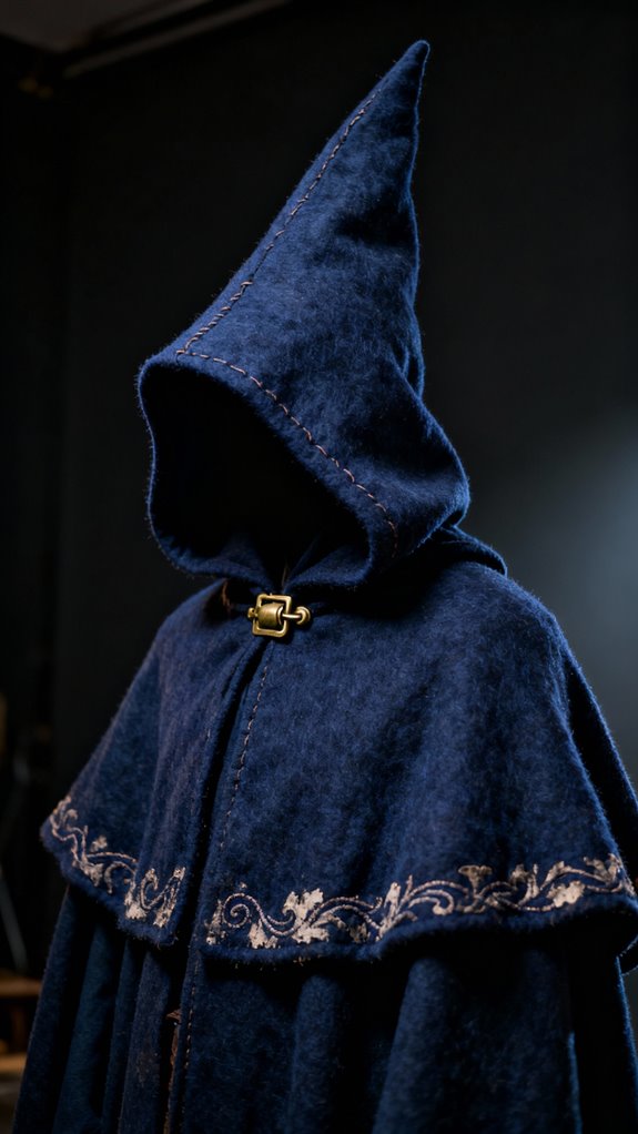 wizard cloak with pointed hood