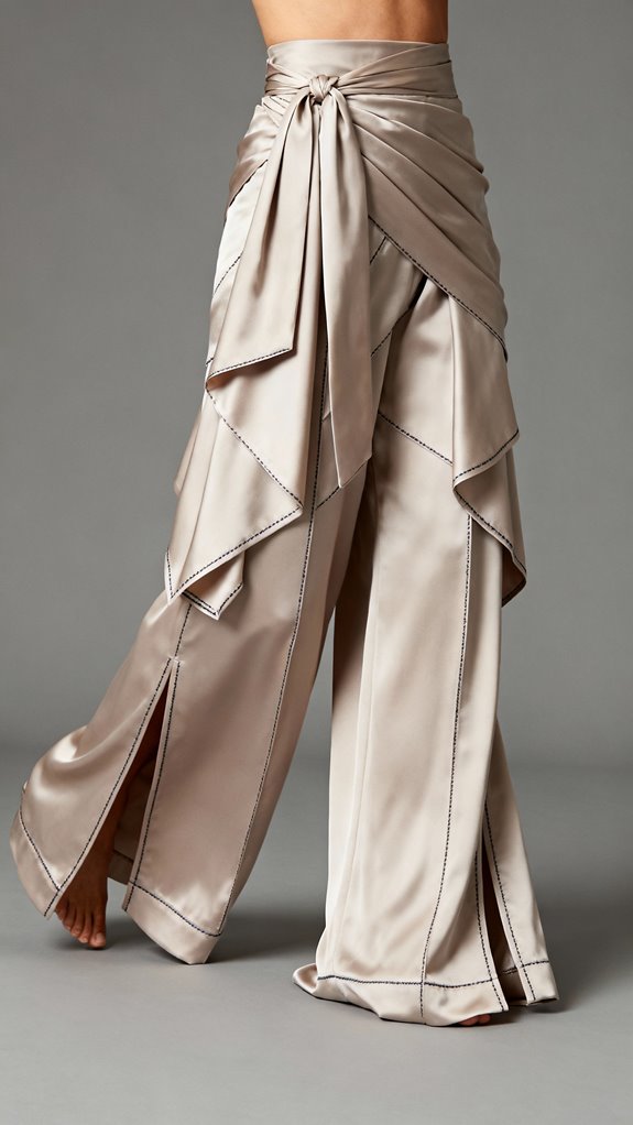 wrap around palazzo pants