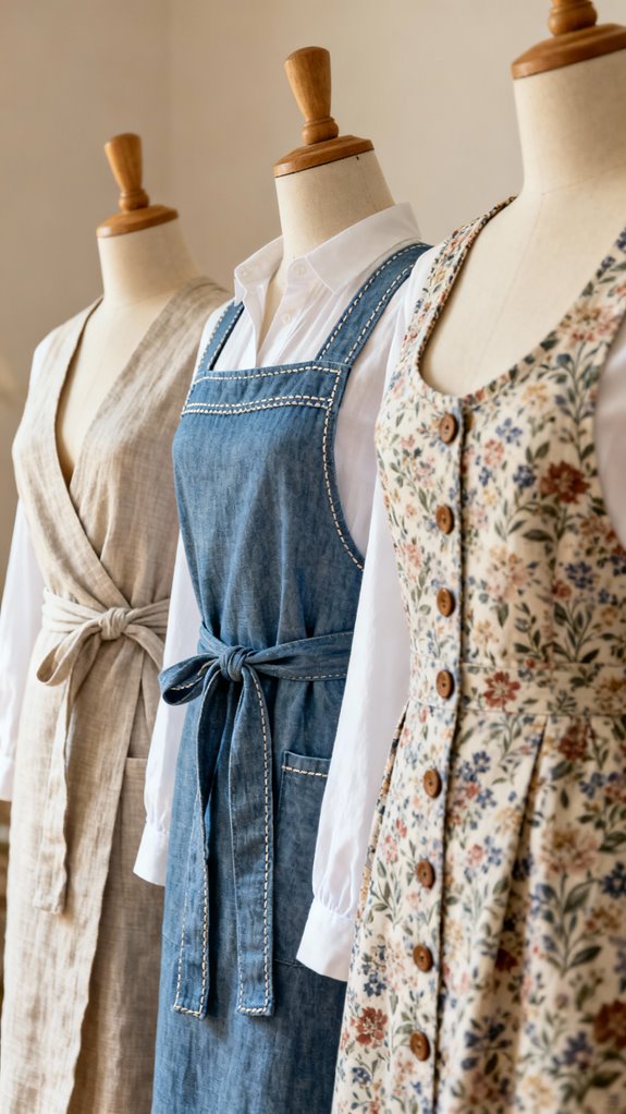 wrap style pinafore with options