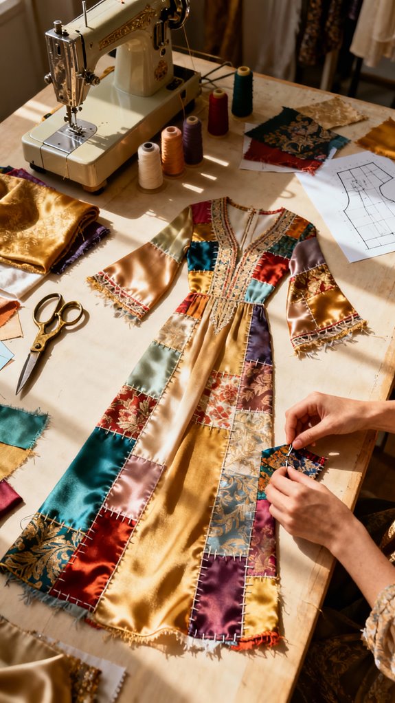 zero waste kaftan construction method