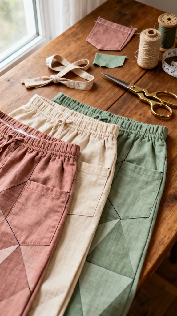 zero waste pajama bottoms sewing