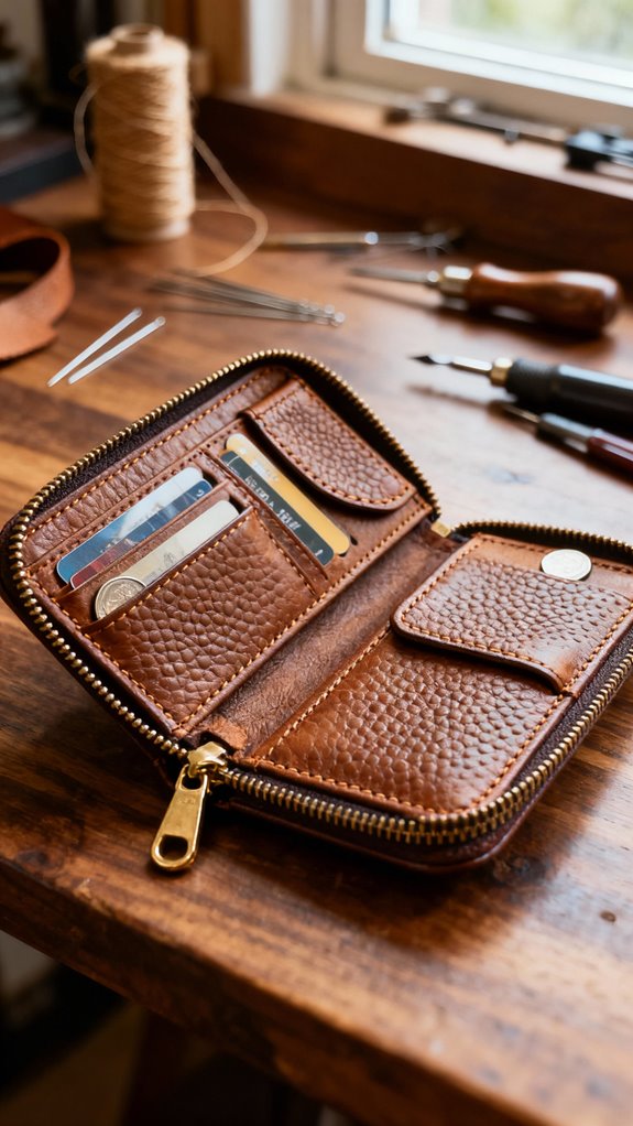 zip around wallet construction process