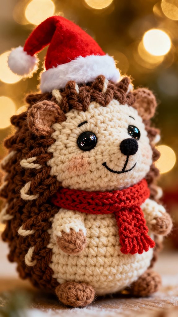 adorable festive hedgehog creation