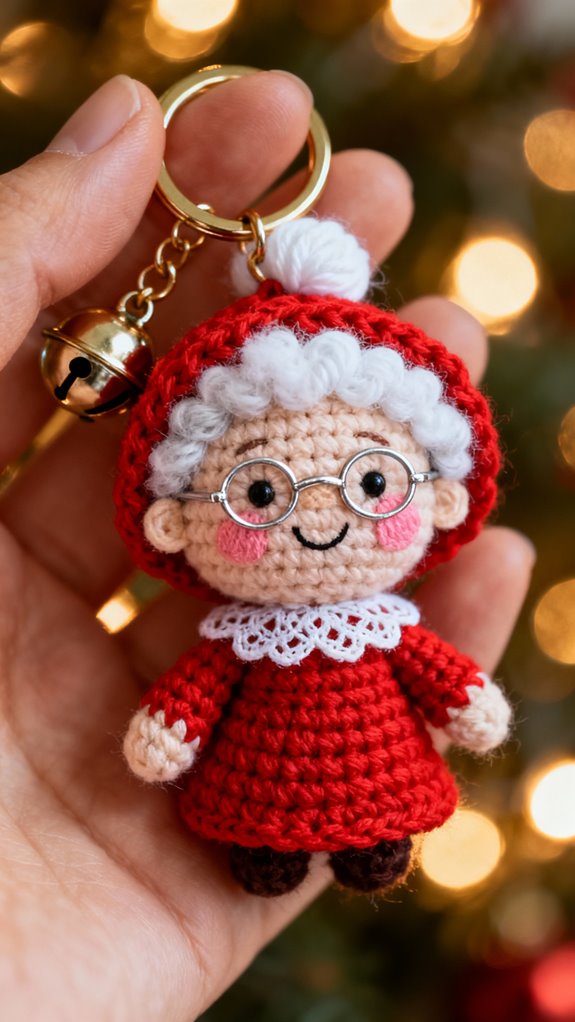 adorable mrs claus keychain