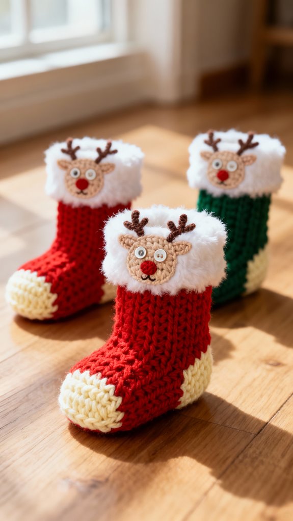 adorable reindeer mini stockings