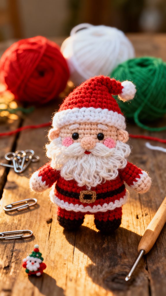 adorable santa claus amigurumi