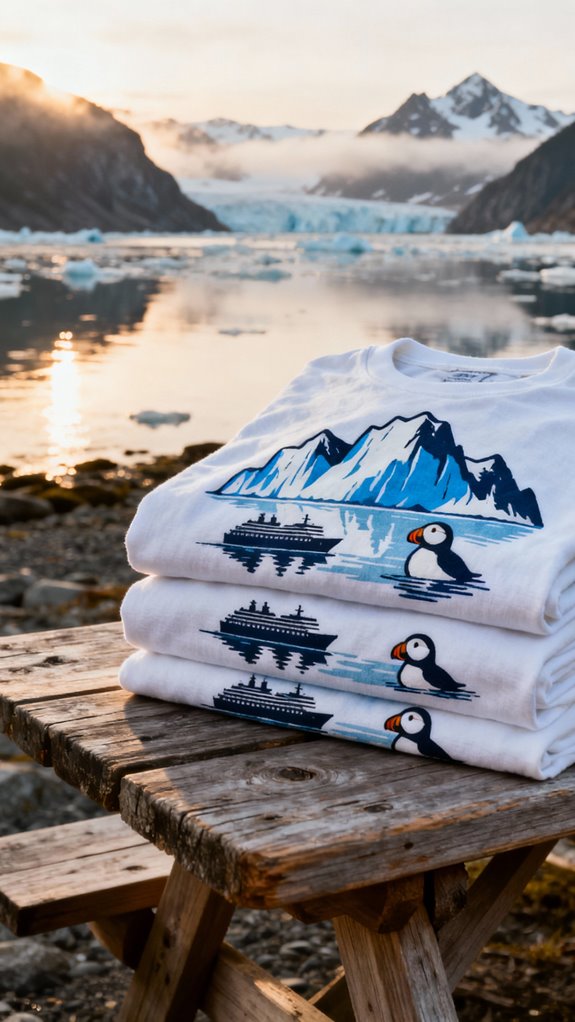 alaska glacier graphic tees