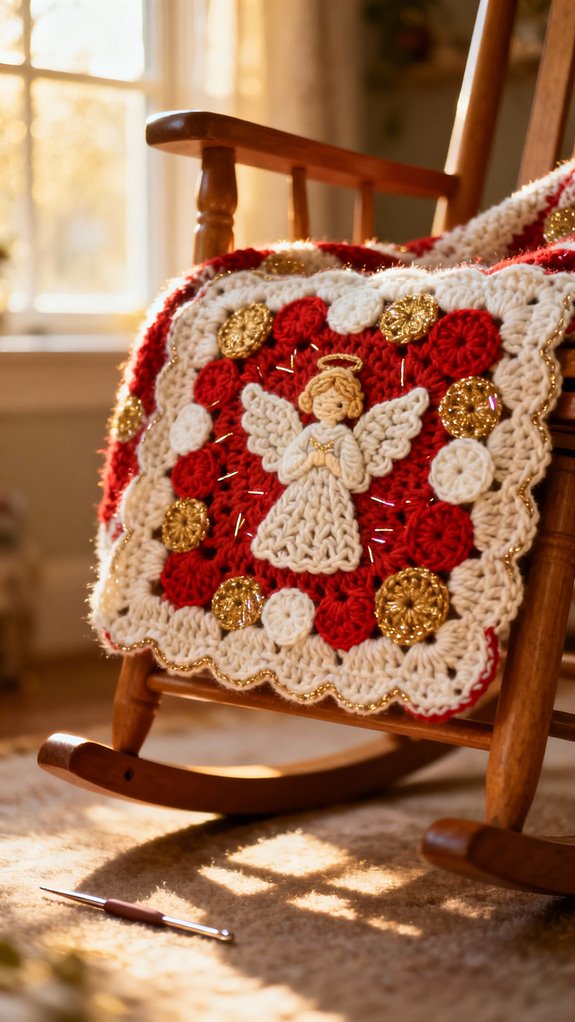 angel granny square design