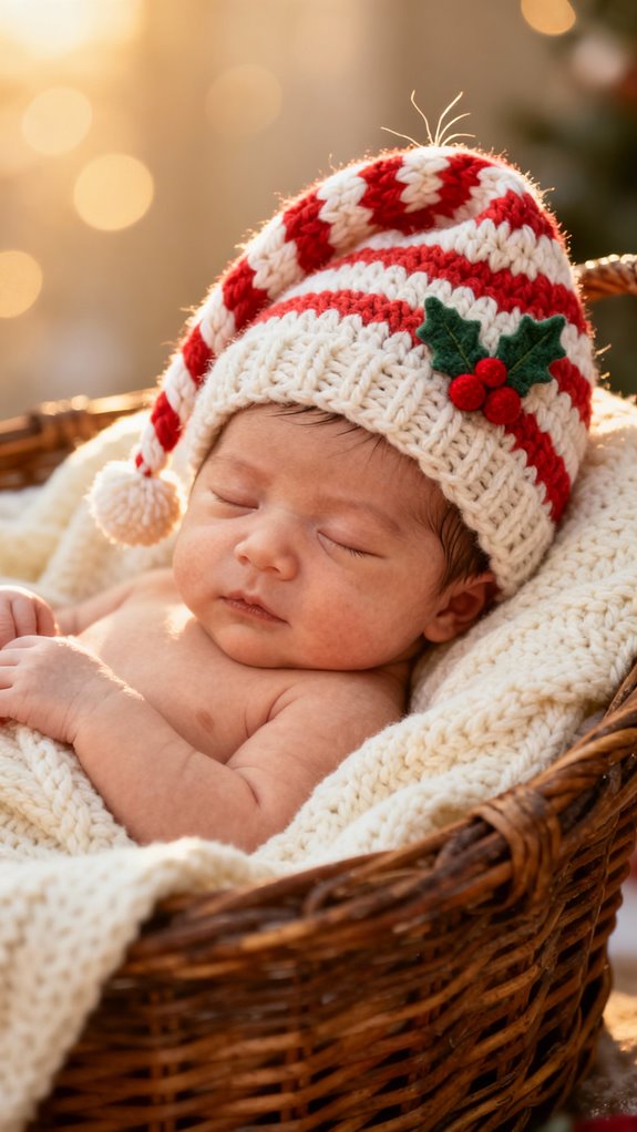baby s first christmas beanie