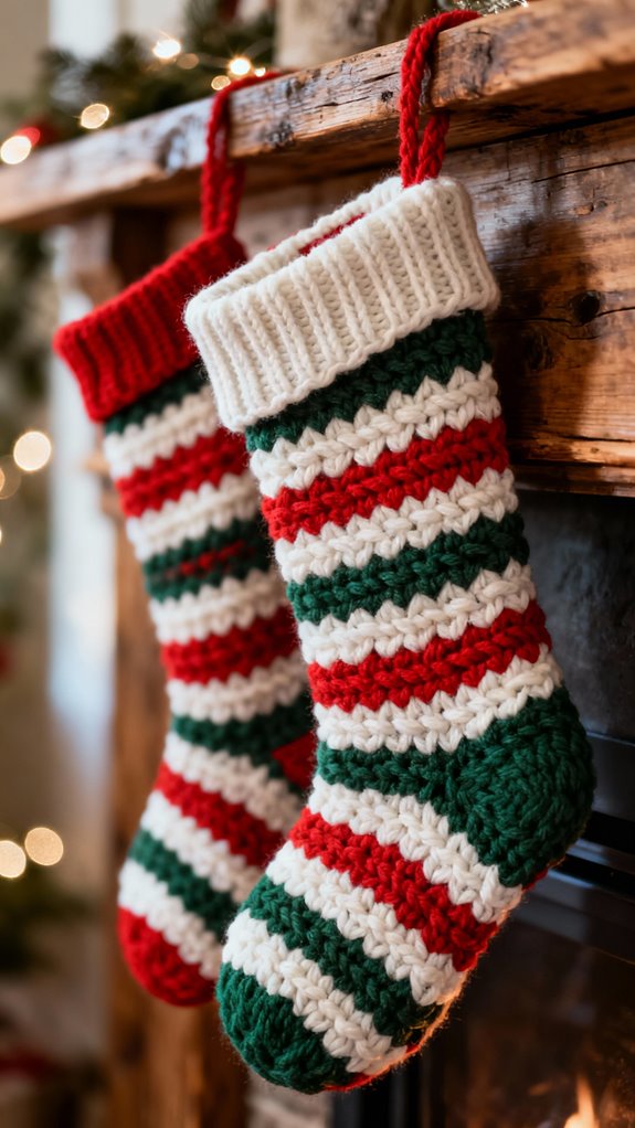 beginner friendly striped stockings