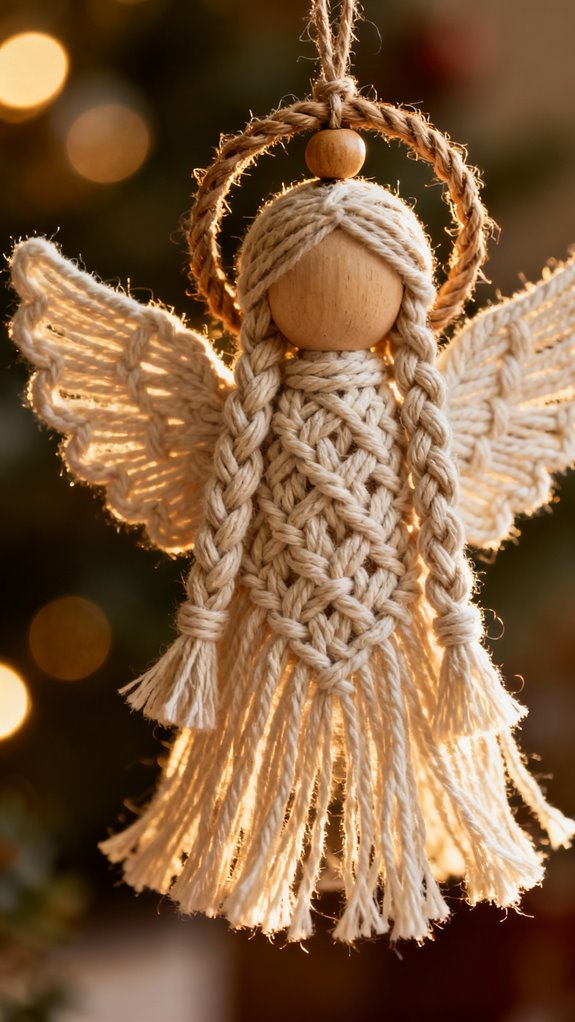bohemian macram angel creation