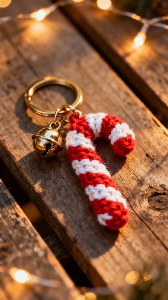 candy cane keychain tutorial
