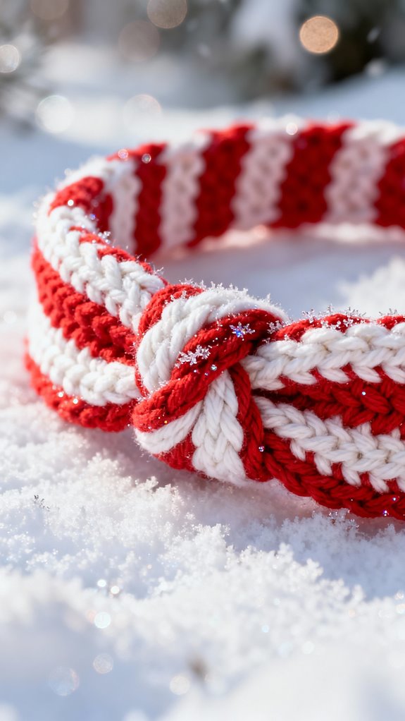 candy cane striped headband