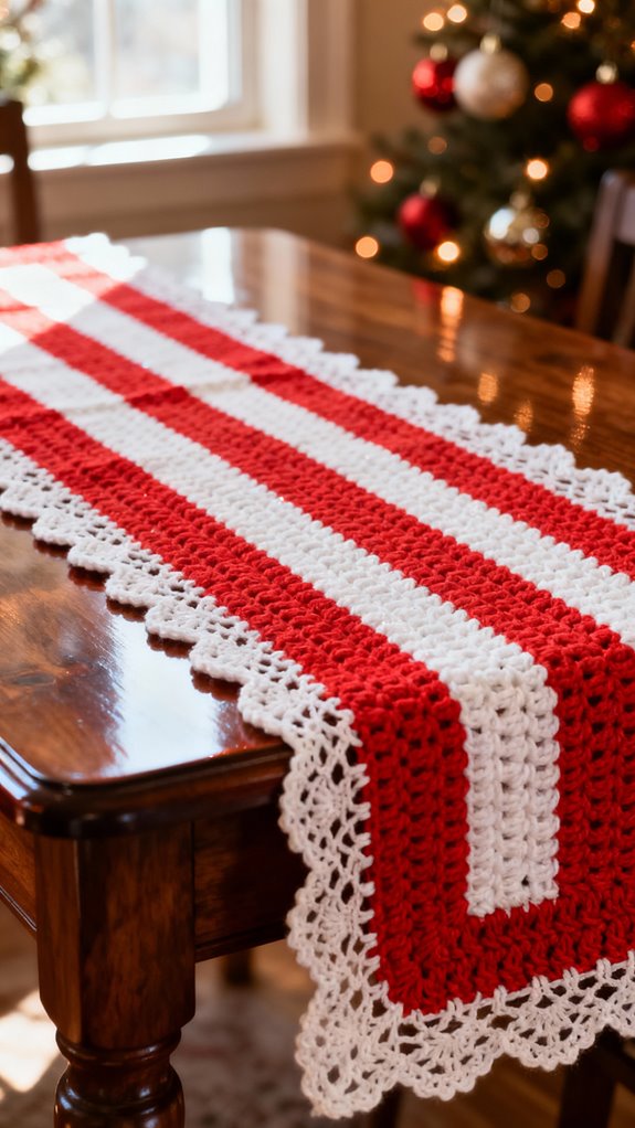 candy cane striped runner