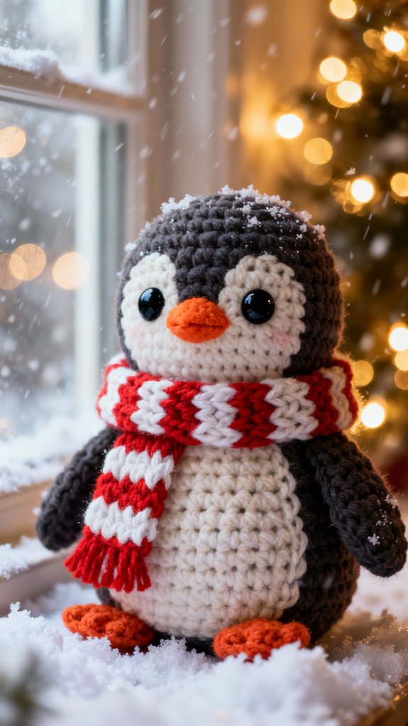 charming festive penguin plushie