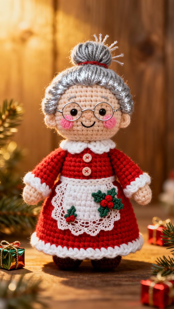 cheerful mrs claus figure