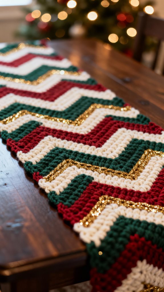 chevron pattern holiday runner