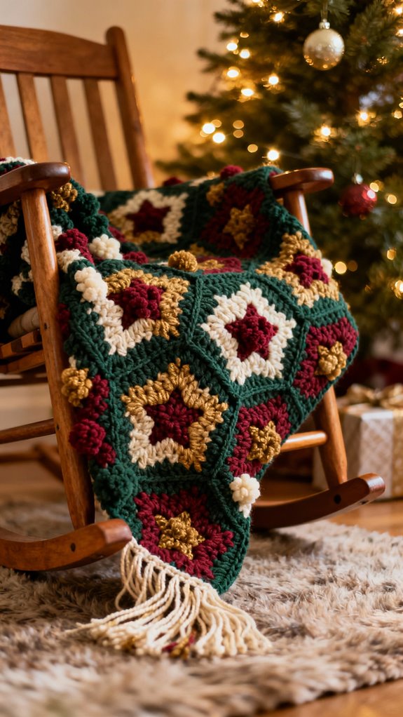 christmas tree crochet squares
