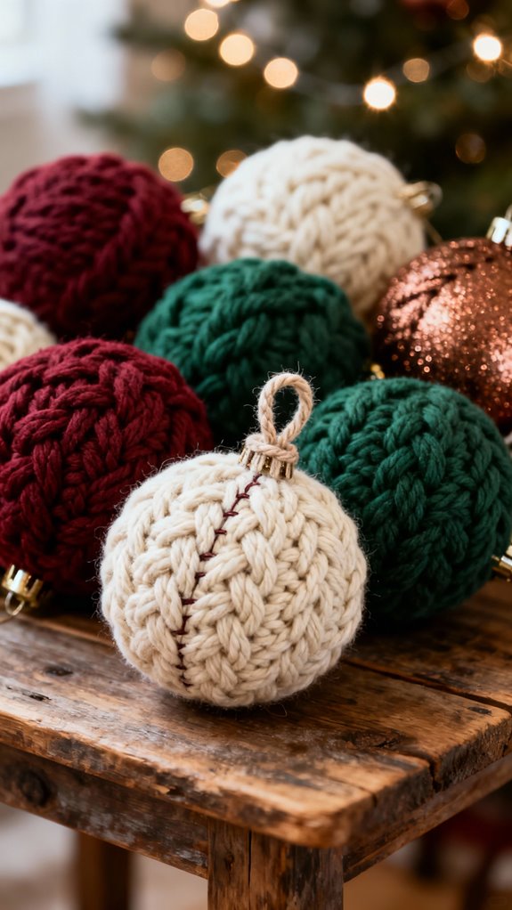 chunky knit ornament tutorial