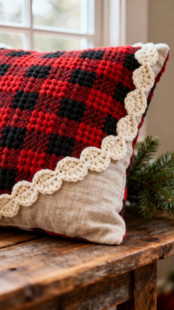 cozy buffalo check pillow