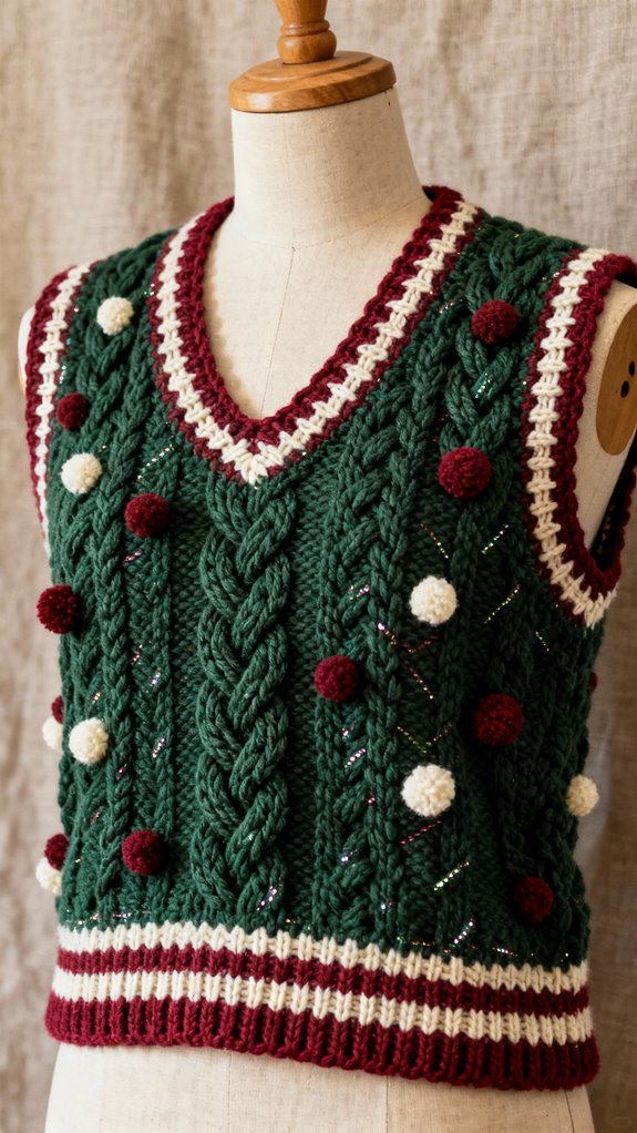 cozy cable knit vest