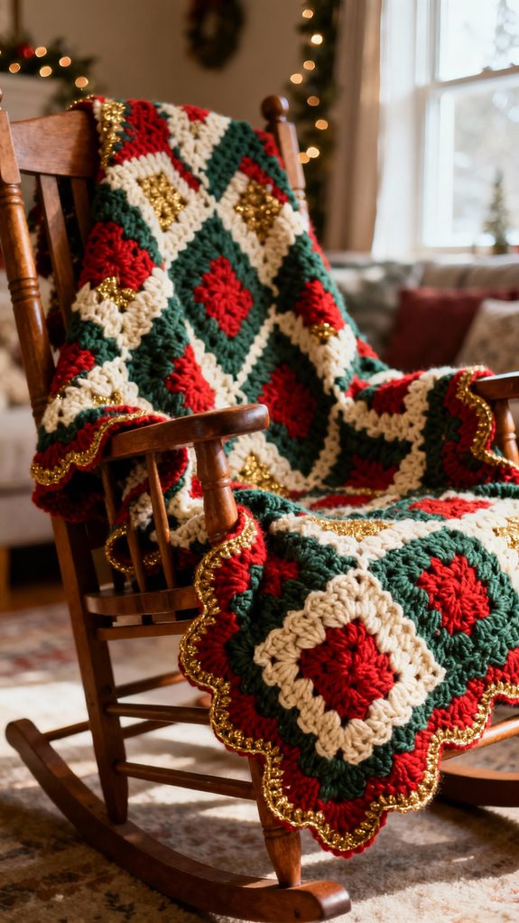 cozy christmas granny squares