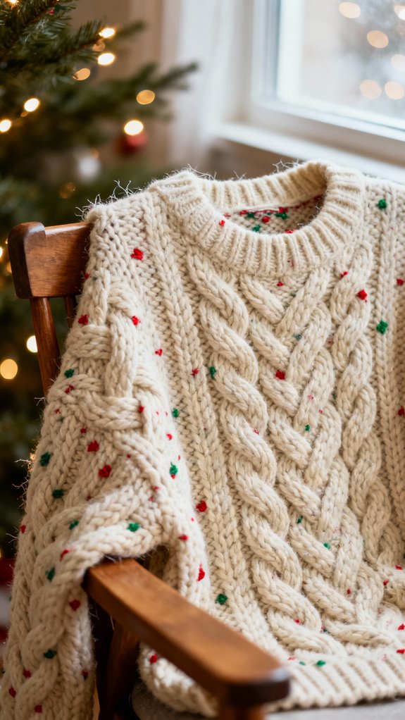 cozy chunky cable sweater