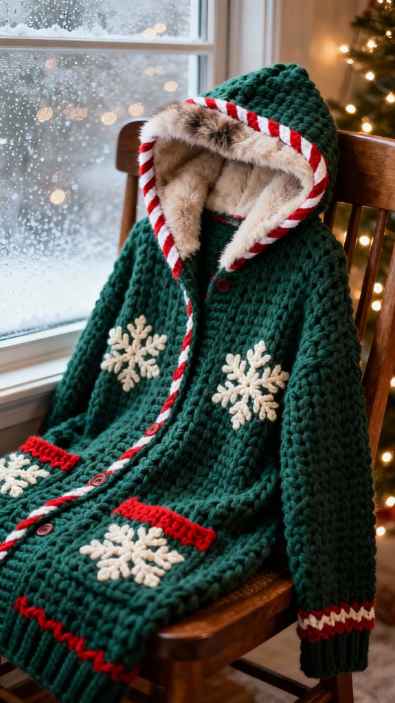 cozy hooded cardigan design