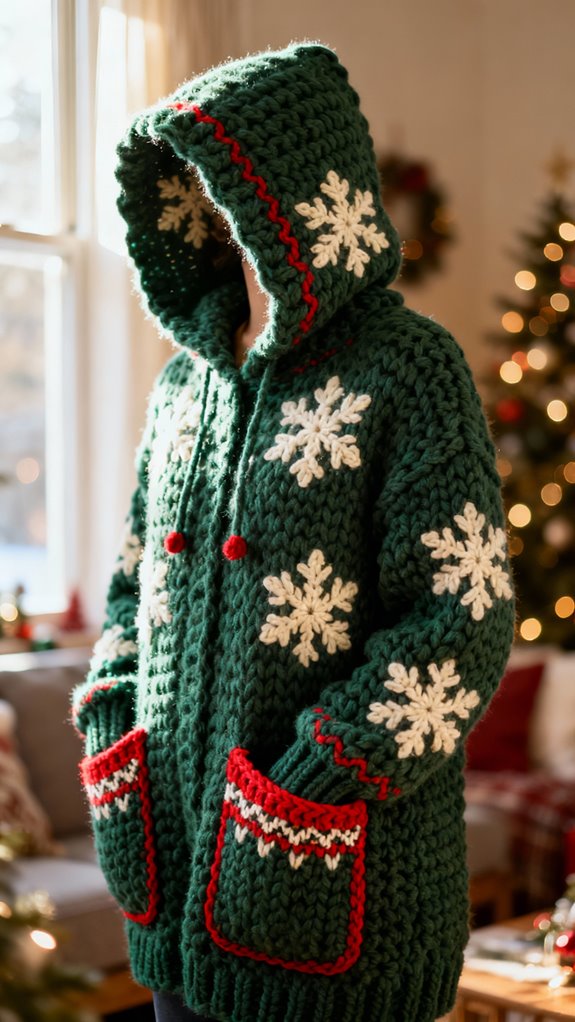 cozy hooded christmas sweater