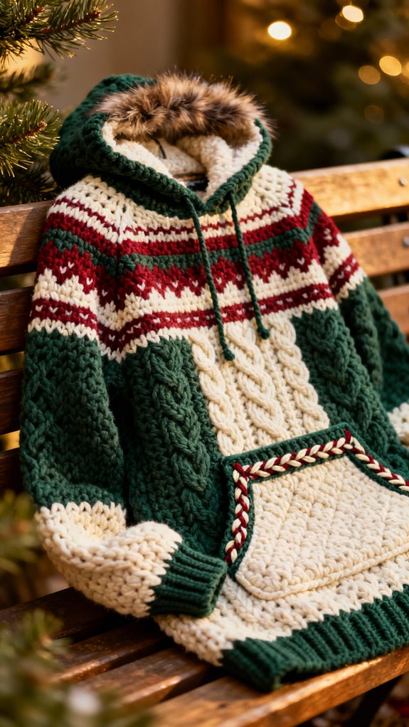 cozy hooded pullover design