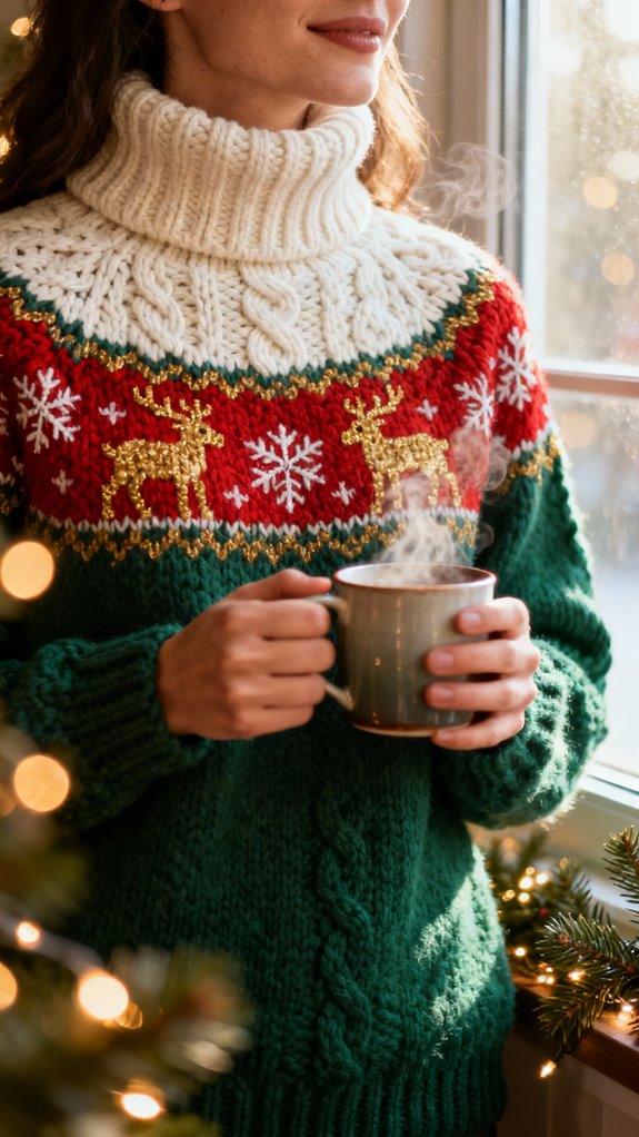 cozy turtleneck christmas pullover