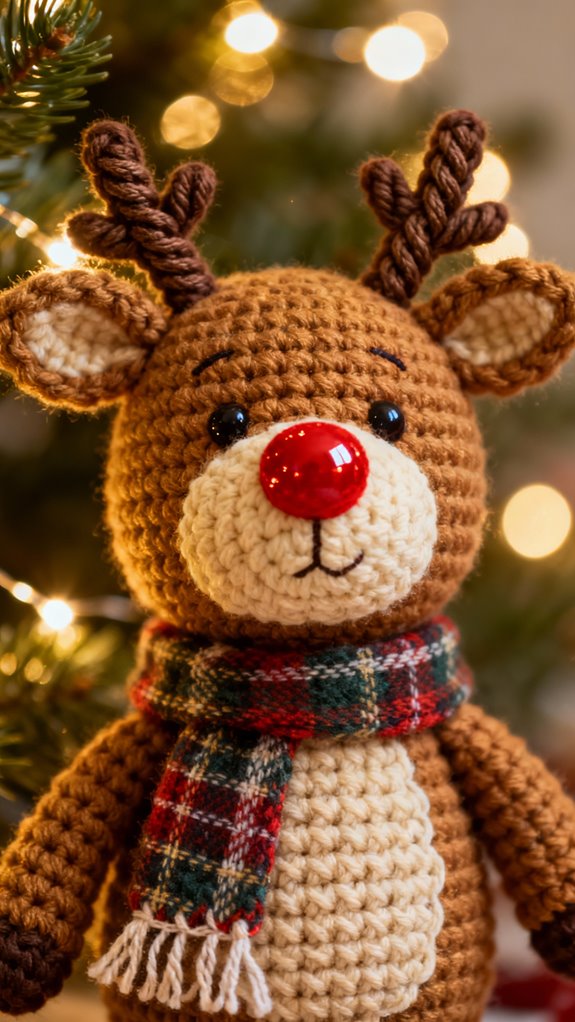 crochet adorable rudolf reindeer