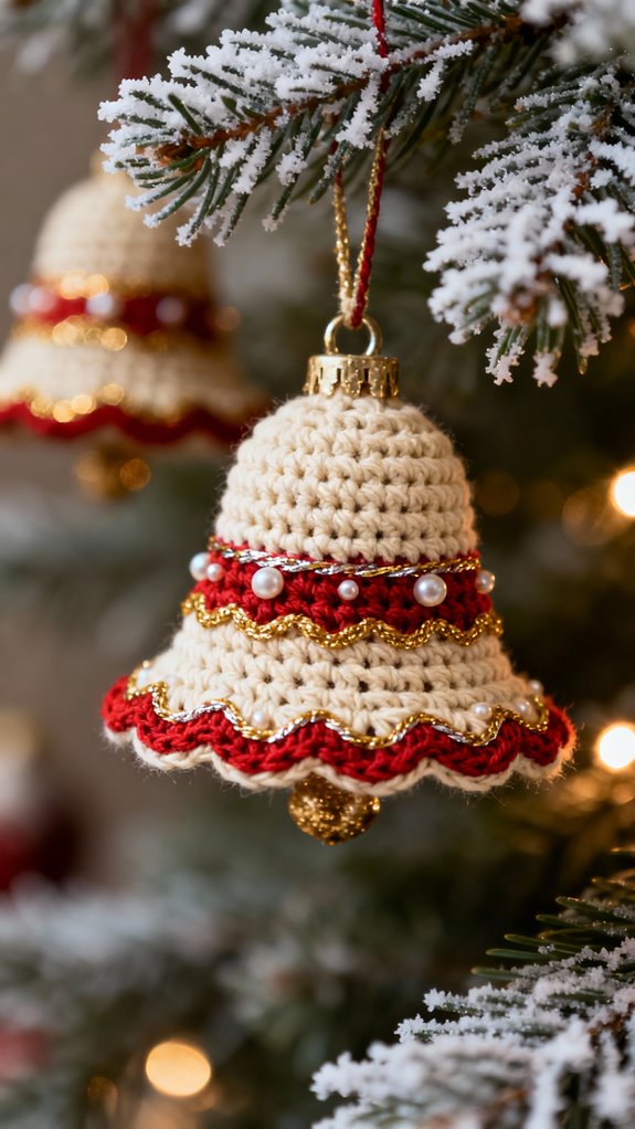 crochet traditional bell ornaments