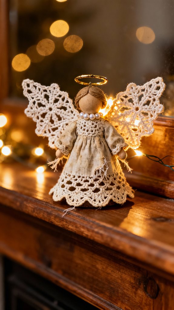 crochet vintage doily angels