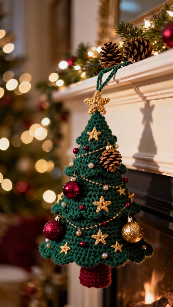 crocheted garlands for trees