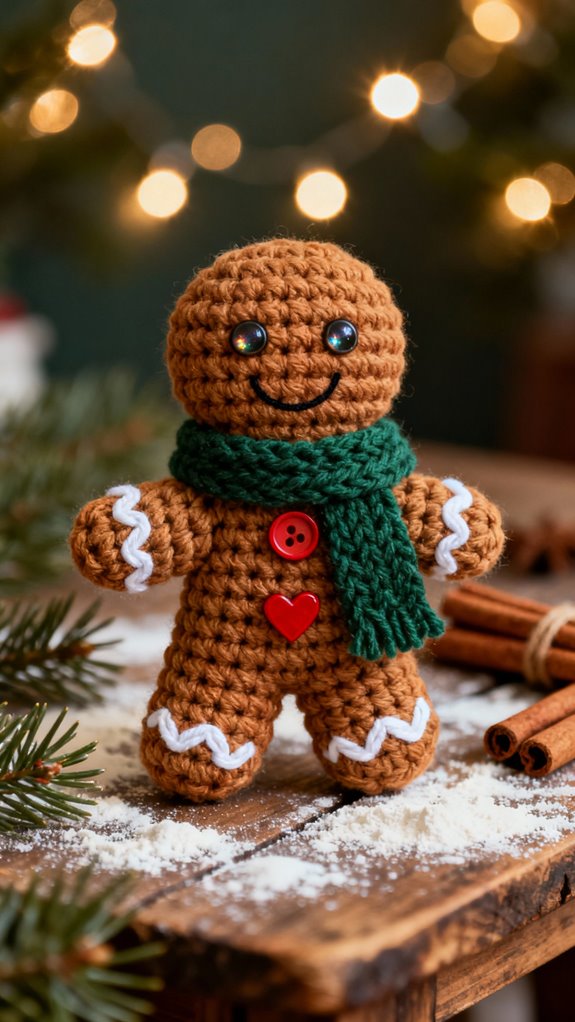 crocheted gingerbread man ornament