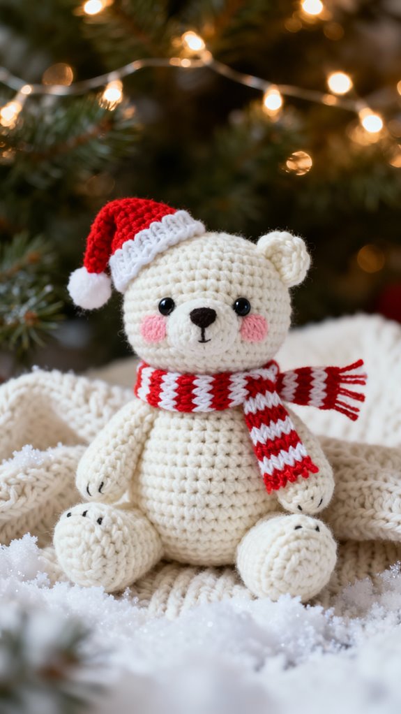 cuddly festive polar bear