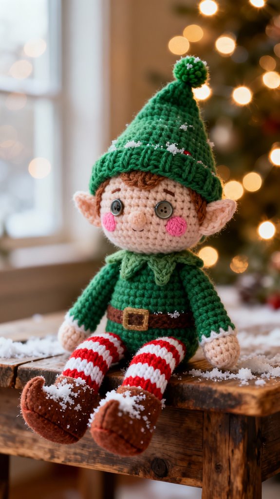 cuddly plush christmas elf