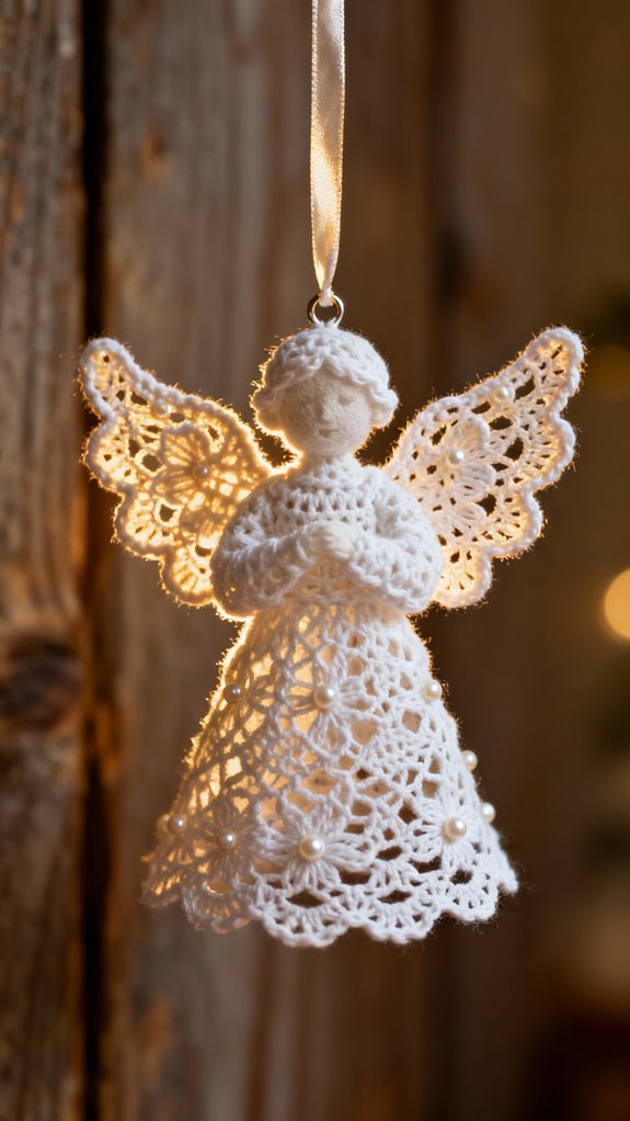 delicate white lace angel