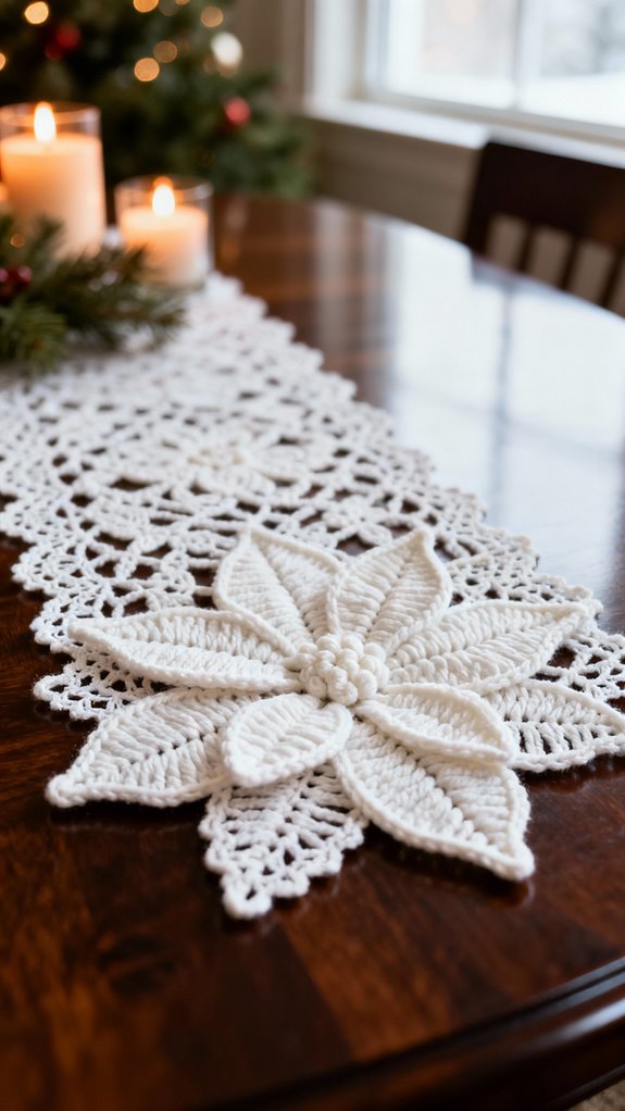 elegant crochet holiday centerpiece