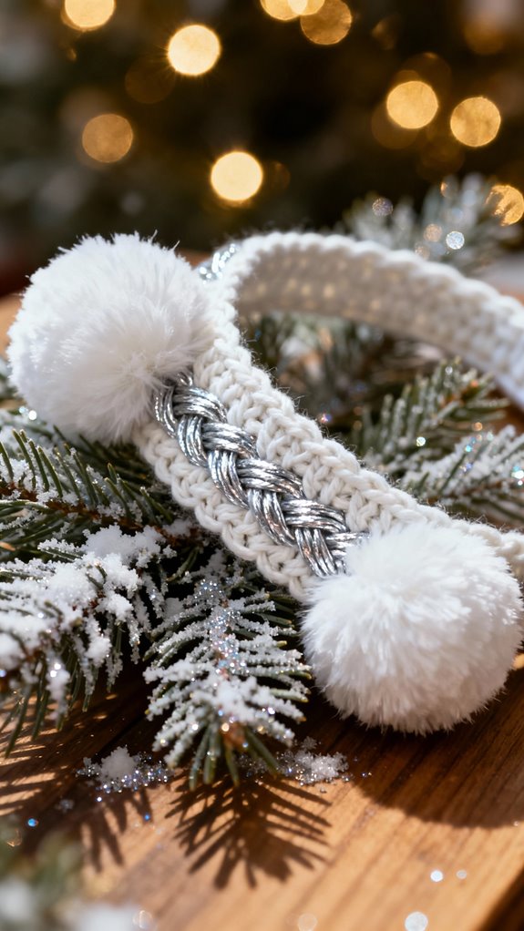elegant sparkling snow headband