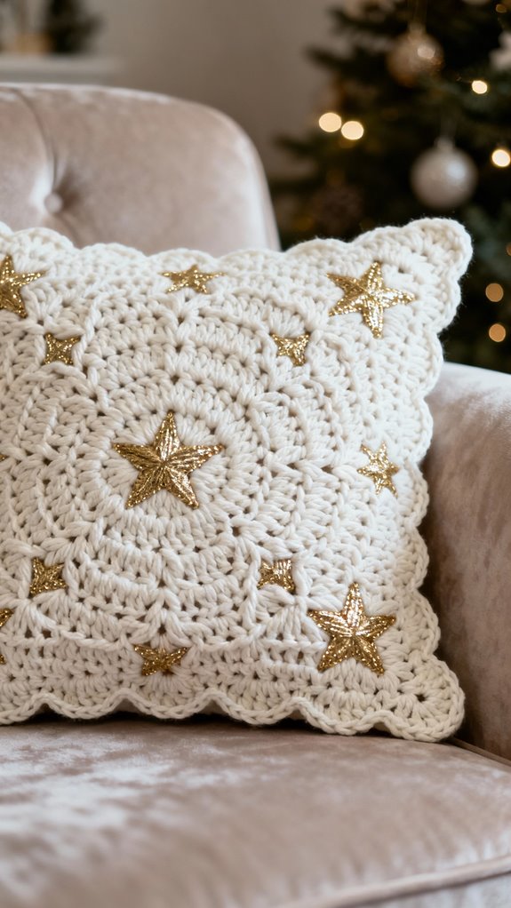 elegant star shaped pillow
