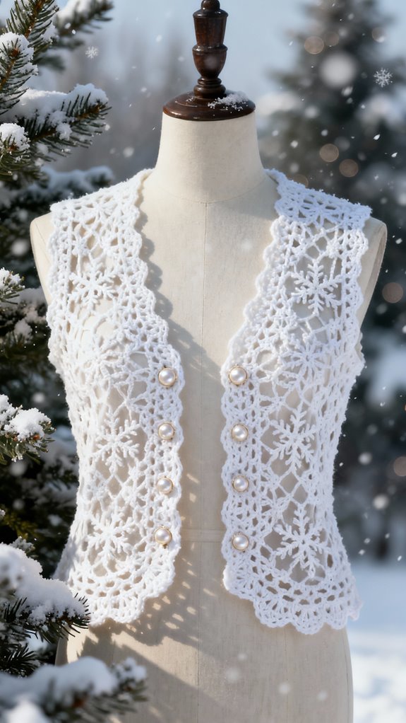 elegant winter crochet vest